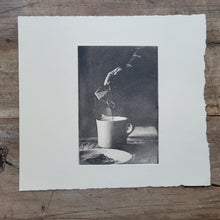 Load image into Gallery viewer, Coffee Moka Pot Etching Print - Hand-Pulled Intaglio Etching Print from Copperplate – Signed, Numbered