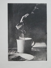 Load image into Gallery viewer, Coffee Moka Pot Etching Print - Hand-Pulled Intaglio Etching Print from Copperplate – Signed, Numbered