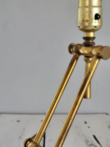 Vintage Brass & Marble Adjustable Lamp
