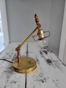 SOLD - Vintage Brass Adjustable Lamp