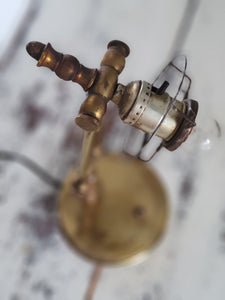 SOLD - Vintage Brass Adjustable Lamp