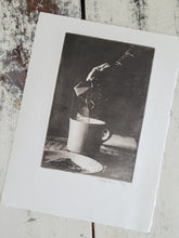 Load image into Gallery viewer, Coffee Moka Pot Etching Print - Hand-Pulled Intaglio Etching Print from Copperplate – Signed, Numbered