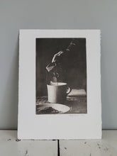 Load image into Gallery viewer, Coffee Moka Pot Etching Print - Hand-Pulled Intaglio Etching Print from Copperplate – Signed, Numbered