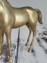 Load image into Gallery viewer, Large Vintage Brass Equestrian Horse Statue
