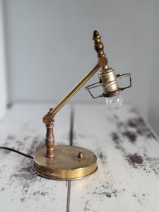 Vintage Brass Adjustable Lamp